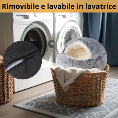 Fluffy™️- Cusino morbido per animali con tetto